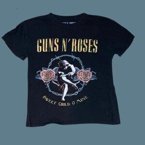GUNS N’ ROSES Sweet Child O’ Mine Black Small 100% cotton concert T-shirt EUC
